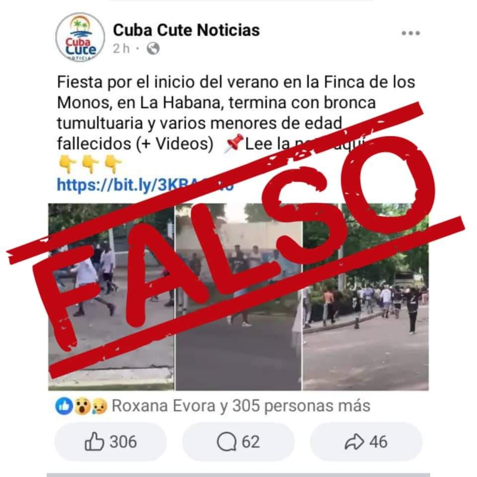 RojoDCorazn1's tweet photo. Es totalmente falso, de falsedad absoluta, los hechos que los medios odiadores y manipuladores destacan sobre lo acontecido en la Finca de los Monos en la tarde-noche de ayer. La pelea, en la cual NO HUBO FALLECIDOS, fue fuera de la instalación. 
#UnidosXCuba 
#DeZurdaTeam https://t.co/kcCZPvNMjz