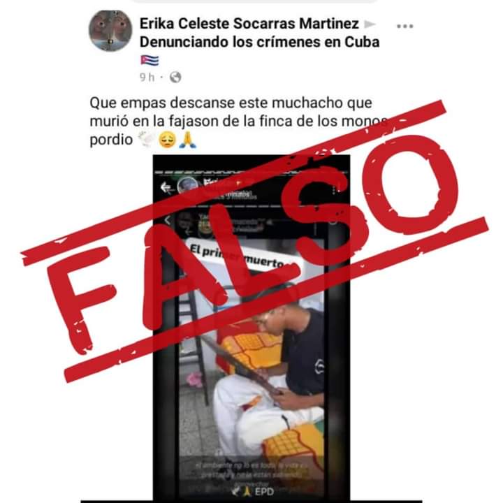 RojoDCorazn1's tweet photo. Es totalmente falso, de falsedad absoluta, los hechos que los medios odiadores y manipuladores destacan sobre lo acontecido en la Finca de los Monos en la tarde-noche de ayer. La pelea, en la cual NO HUBO FALLECIDOS, fue fuera de la instalación. 
#UnidosXCuba 
#DeZurdaTeam https://t.co/kcCZPvNMjz