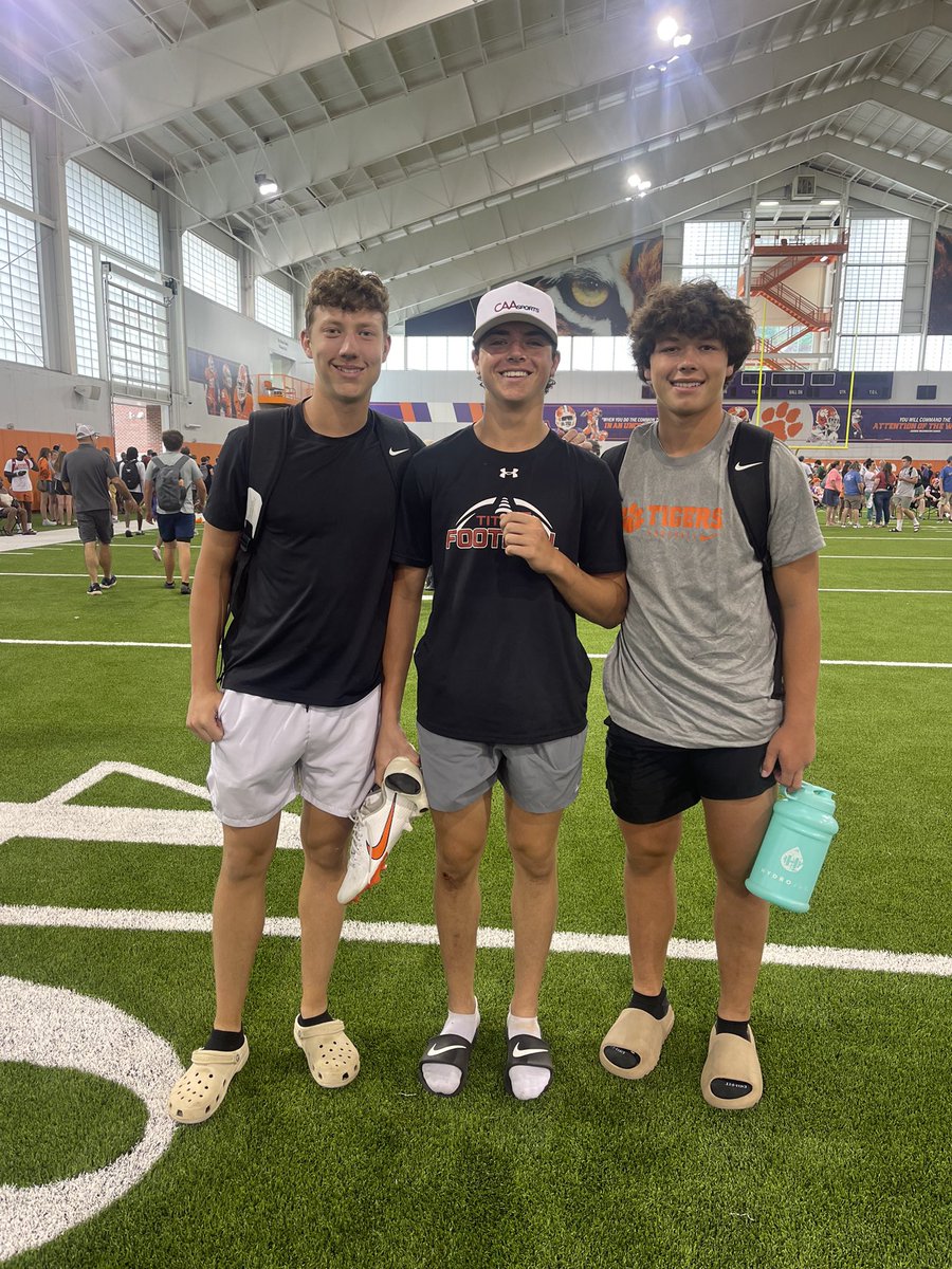 BrodieWiepking2's tweet photo. Thank you Clemson for the opportunity to get better at the Dabo Sweeney football camp this weekend. #DaboSweeney #LoveTheGrind #Best #AllIn https://t.co/xfeAywh3LC