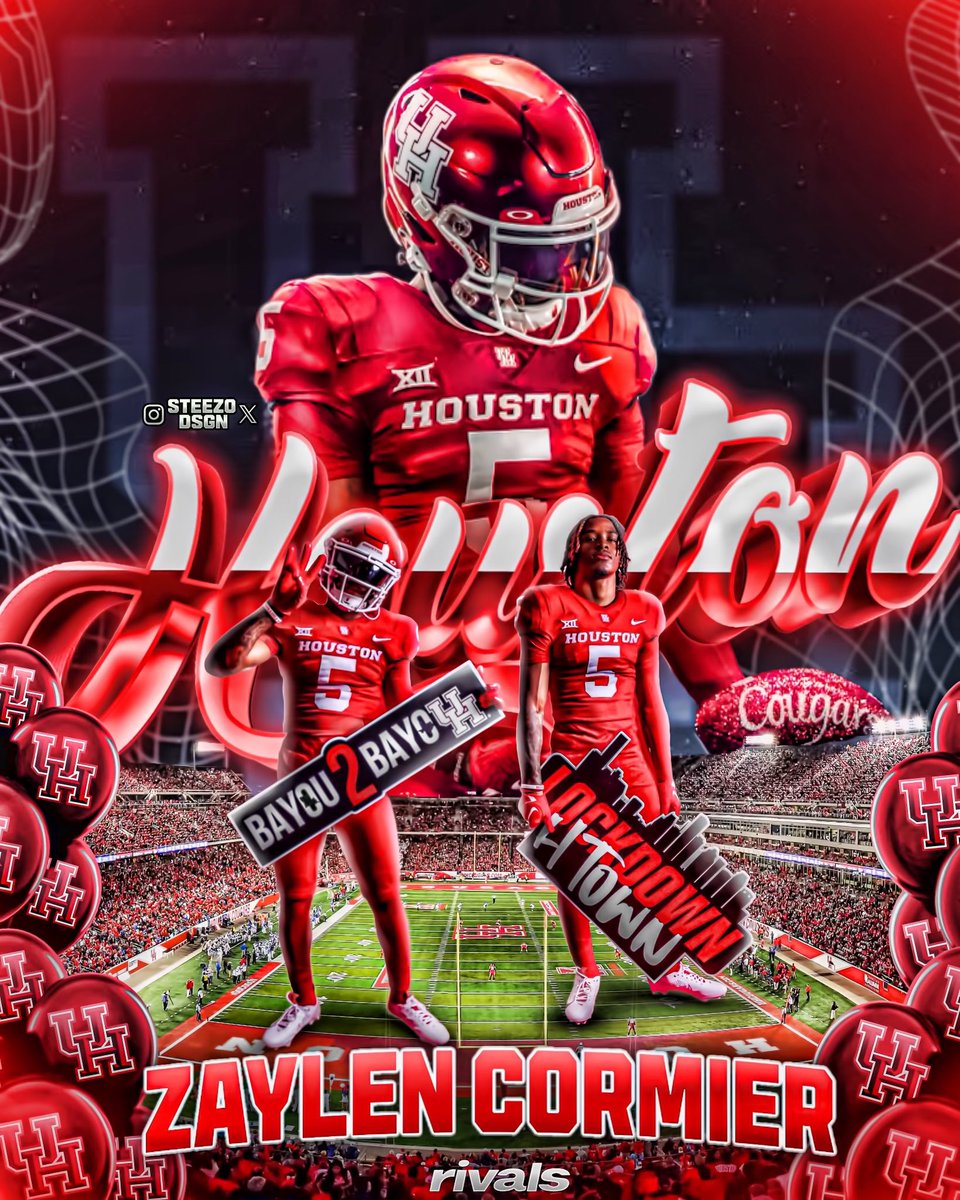 Zaylen Cormier ‘25 (@cormierzaylen) on Twitter photo Very Thankful and Honored to announce my commitment to the University Of Houston. <a href="/UHCougarFB/">Houston Football</a> #Gocoogs #HTown Very Thankful and Honored to announce my commitment to the University Of Houston. <a href="/UHCougarFB/">Houston Football</a> #Gocoogs #HTown