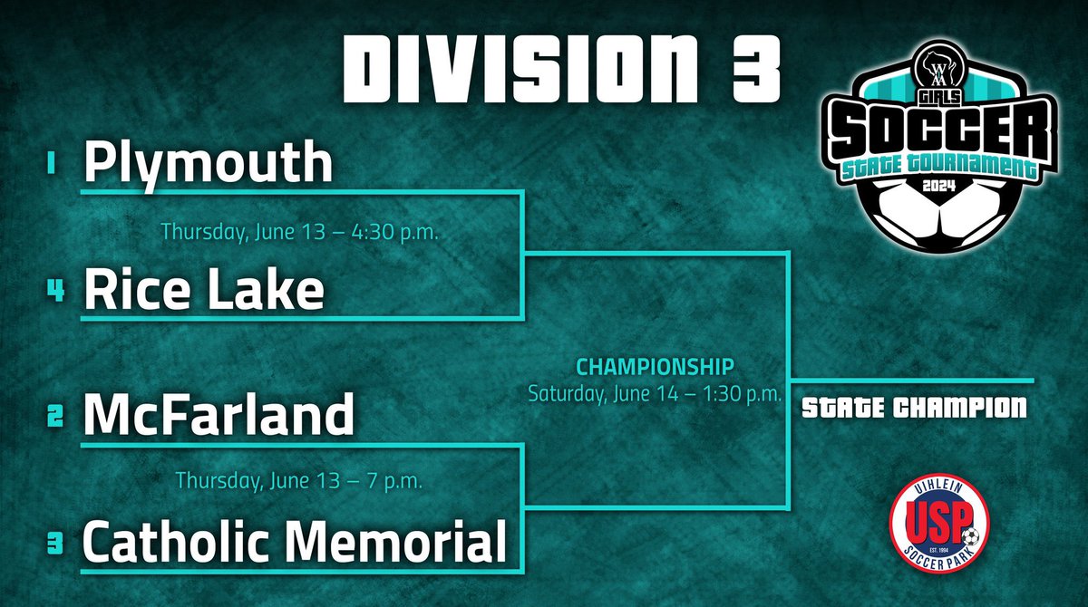 socceratc's tweet photo. Stage is set for Wisconsin’s Division 3 Girls State Soccer Tournament! An opportunity to be back to back State Champions for the first time in school history! #PantherPride #ONEMORE https://t.co/9iZ6vzzGyD