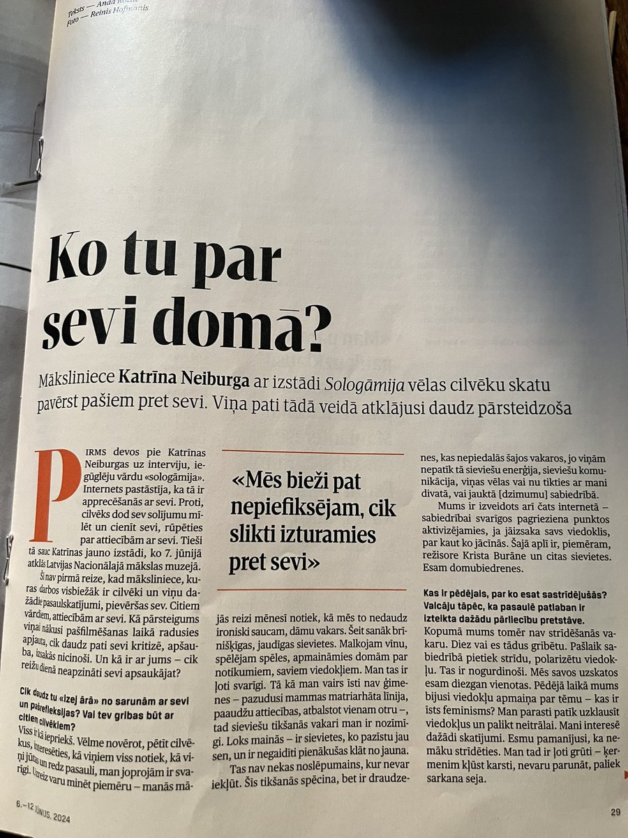 KrastinaSanta's tweet photo. Atgriezos no kopienu veidošanas mācībām un lasu interviju ar Katrīnu. Kad ar sevi ir miers, tad arī kopienai klājas labāk. Sarunāties un atklāties. https://t.co/RmjoKzF03v