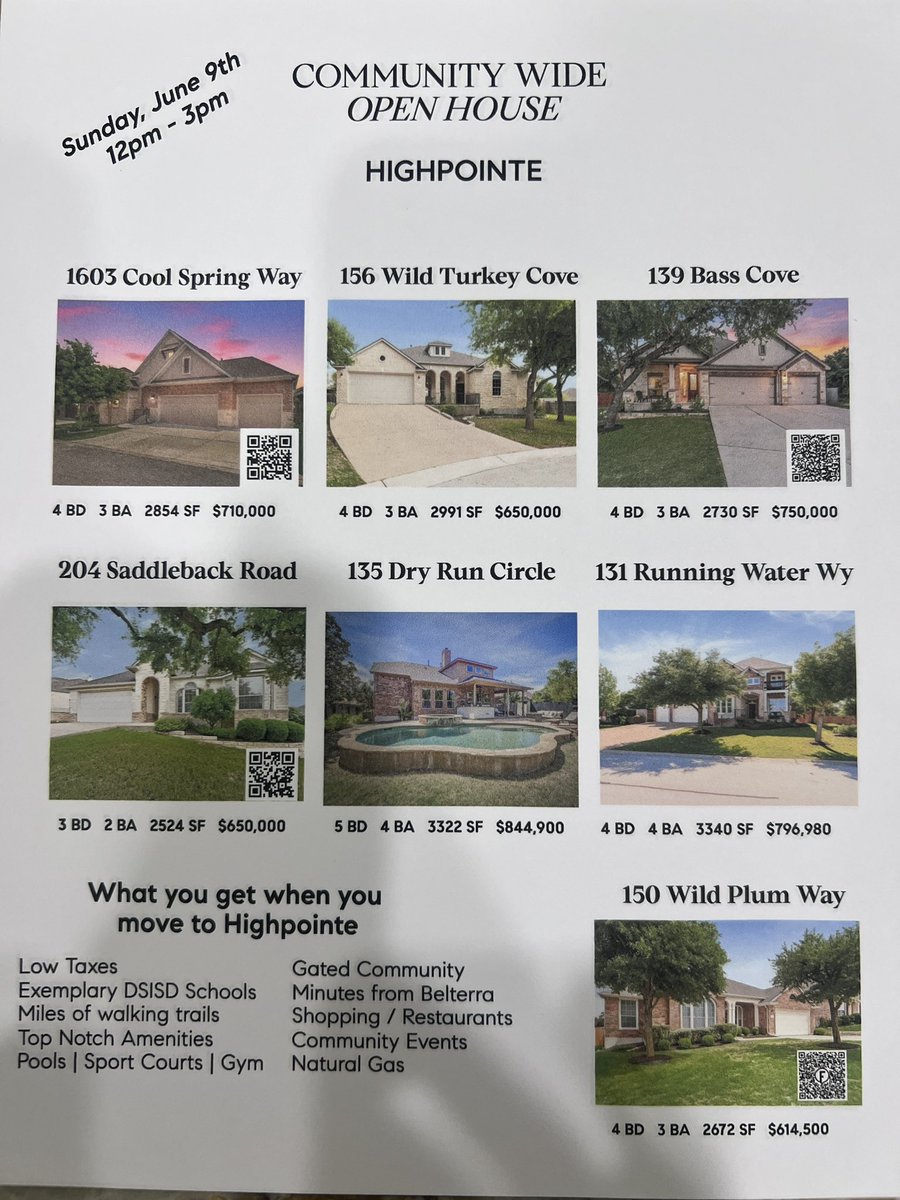 NextHome_ATX's tweet photo. Today, June 9th from noon- 3pm
Highpointe Community Wide Open House Event! Come see me at 139 Bass Cv and check out the pool! https://t.co/VbGiXwfXPR