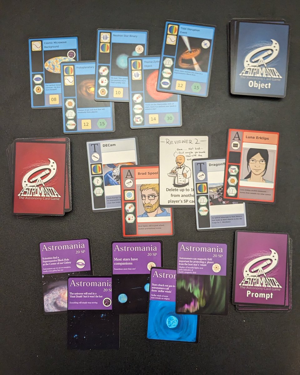 astrocardgame's tweet photo. First copy of the final prototype arrived in Pittsburgh last week! 
Here are some shots of the box, its contents, and the game in action 🔭 
Buy your copy at : https://t.co/FGPPfGa2YI https://t.co/tCu2enClEK