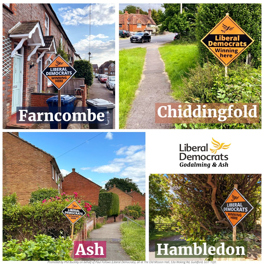 WaverleyLibDems's tweet photo. Two more pictures today!
Our beautiful orange diamonds are popping up everywhere in #GodalmingAndAsh & #FarnhamAndBordon
🔶Would you like a diamond outside your house? Order yours here: https://t.co/98cm35olLC
#GE2024 #UKGeneralElection #ThePositiveVote https://t.co/d0bKldo5je