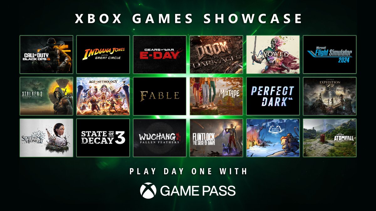 Xbox Games Showcase etkinliğinde ilk gününde Game Pass'e eklenecek oyunlar.

🔸 Etkinlikte gösterilen en çok beklediğiniz oyun hangisi?