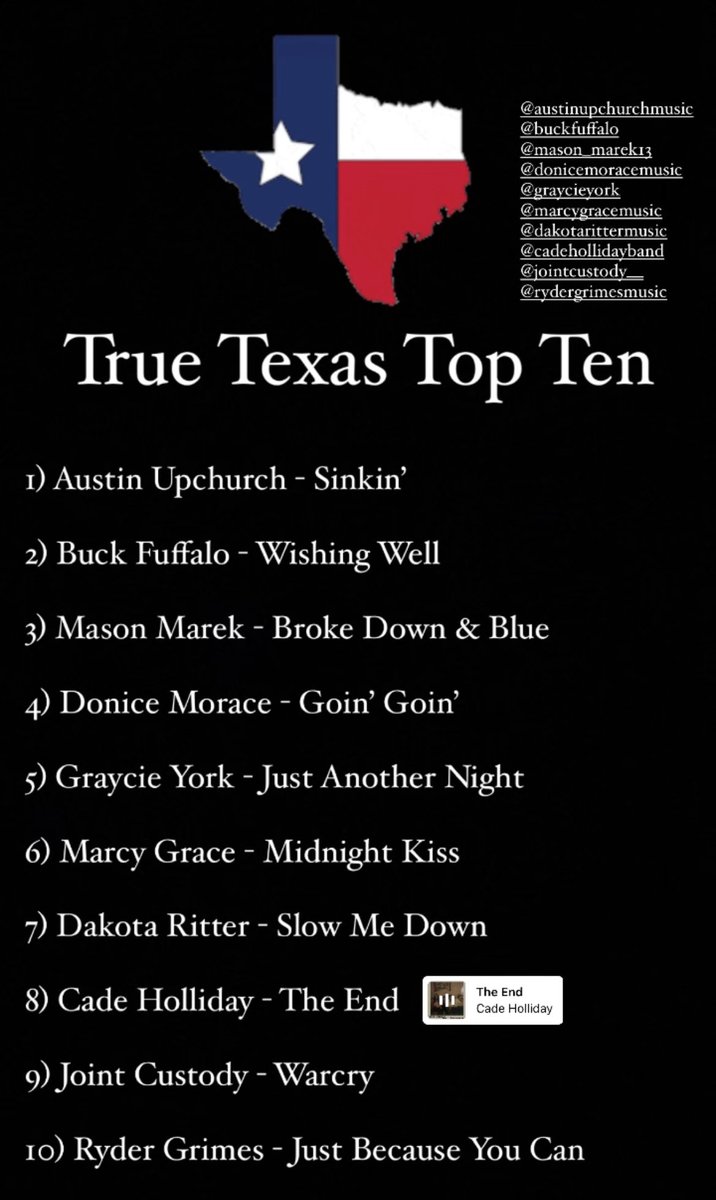 TrueTexasTopTen's tweet image. There are too many talented Texas troubadours to list but that is a good problem to have! Support them whenever you can because we are blessed to have them!

We will always support Texas artists here at the True Texas Top Ten!

#TTTT