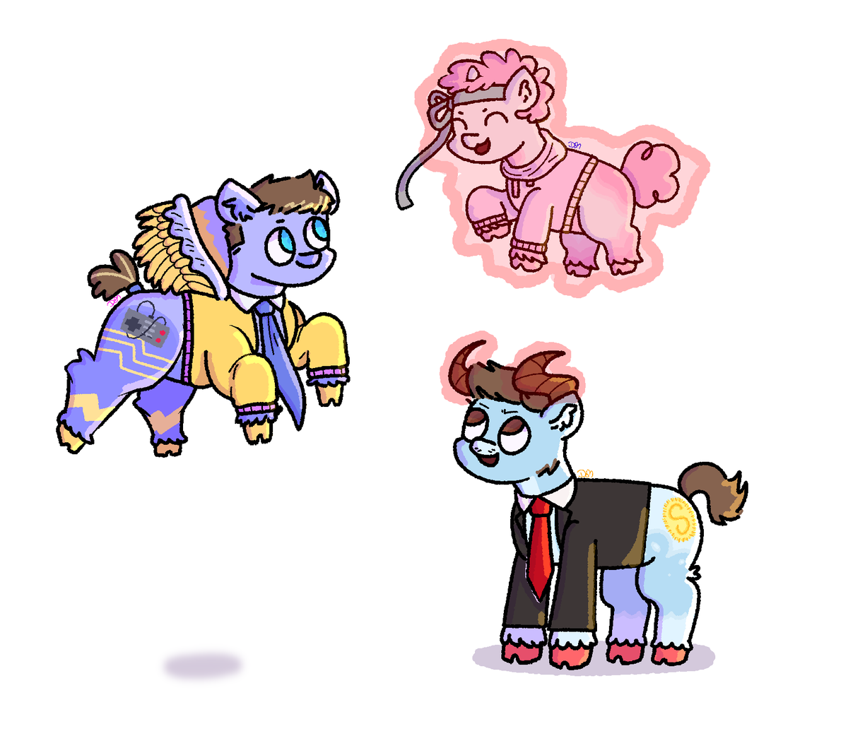 sblominic's tweet photo. schlatt and co but ponies because i have a hole in my brain #jschlattfanart #connoreatspantsfanart #iamtyfanart https://t.co/WMAvEvsFBX