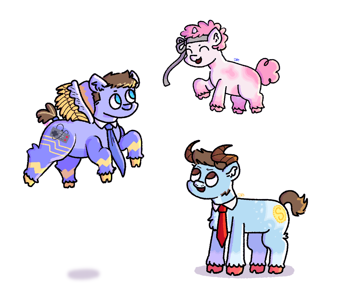 sblominic's tweet photo. schlatt and co but ponies because i have a hole in my brain #jschlattfanart #connoreatspantsfanart #iamtyfanart https://t.co/WMAvEvsFBX