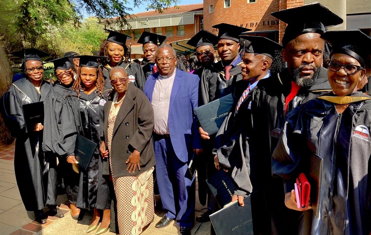 10 Domboshawa Theological College students graduated with their Masters degrees at Africa University 8 June 2024. What a joy for my wife and I to witness this milestone. DTC is building a firm foundation