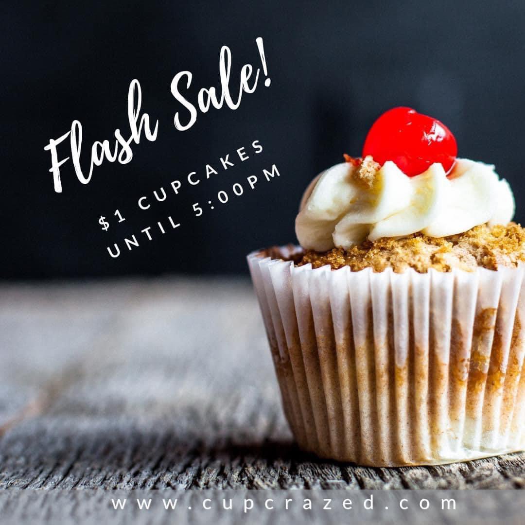 📣 Sunday SURPRISE 📣 ONE DOLLAR CUPCAKES from now until close! It has been a hot minute since we did Sunday Funday Flash Sale for our friends &amp; we can’t wait to see you!