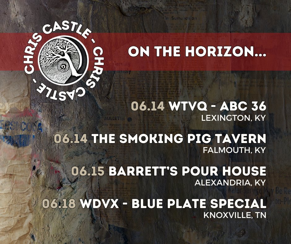 chriscastle's tweet image. I'll be heading south this week, with a couple of live shows in northern Kentucky and TV/radio spots in Lexington and Knoxville.

#indiemusic #longway #wdvx