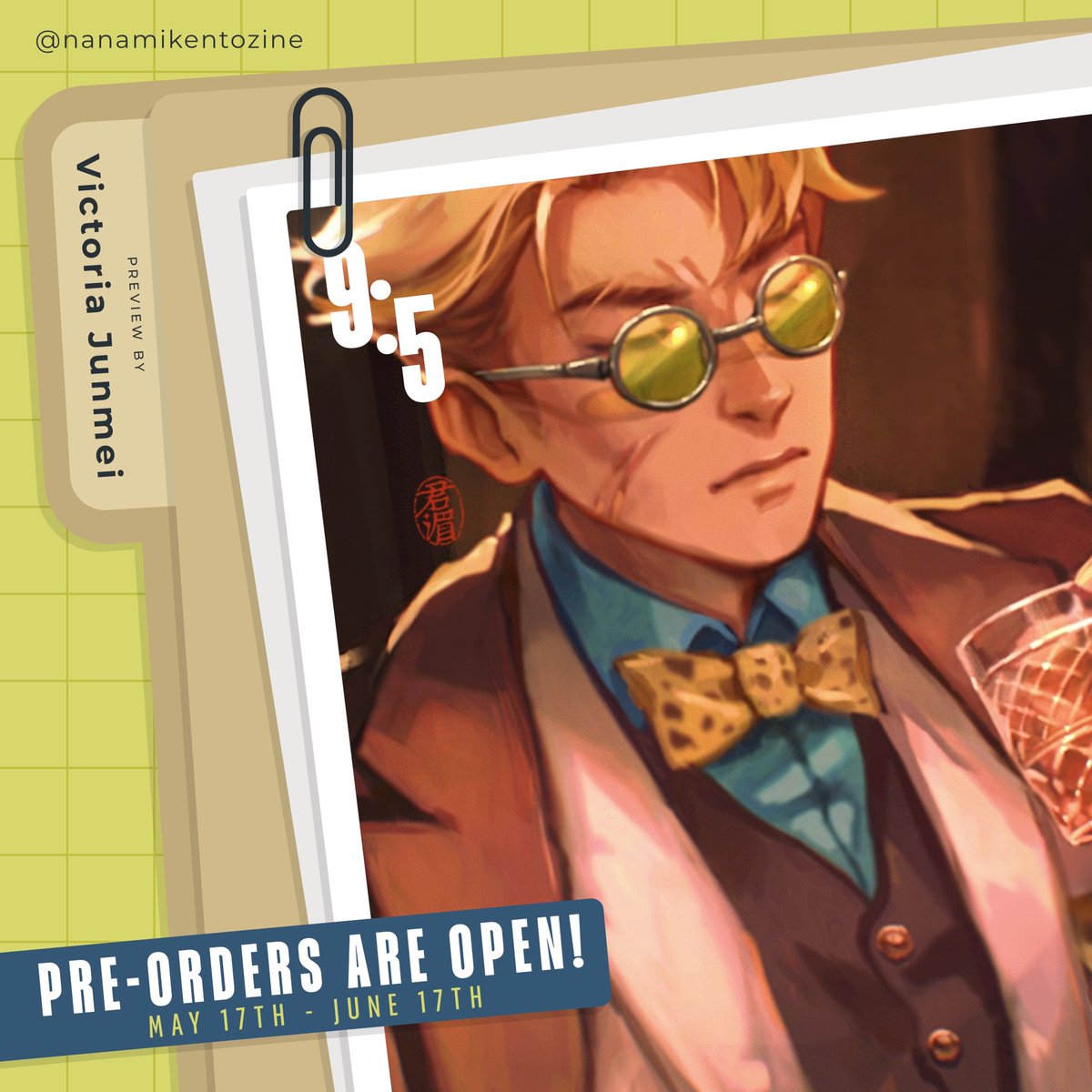 VictoriaJunmei's tweet photo. Had the privilege to work on the @9to5NanamiZine fan zine— Here’s a preview of one of my sfw pieces 😏 

Anyway, pre orders are open!! Go, go, go!

>>https://t.co/73LJQU8fdX https://t.co/yFFx8tp0lW