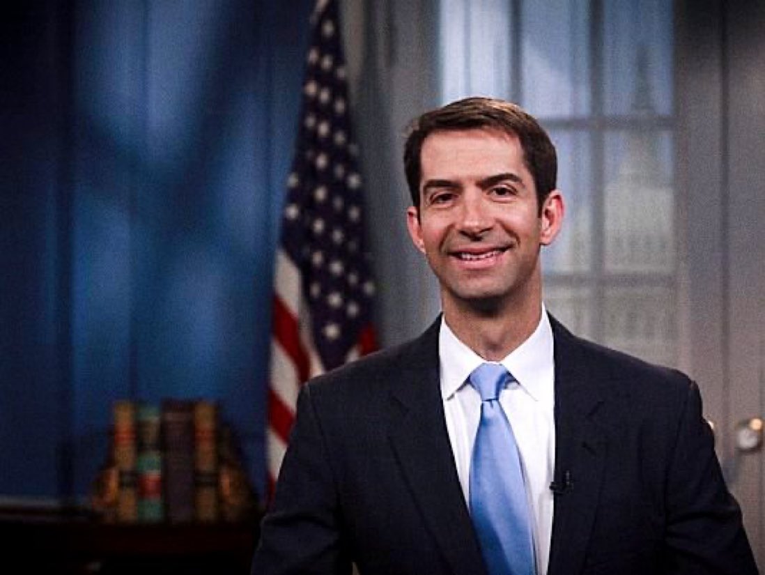 AdameMedia's tweet photo. BREAKING:

🇺🇲🇵🇸 US Senator Tom Cotton is PROUD of the massacre of children and says they will be killed until Hamas releases the hostages: 

"If Gazans don't want their people killed in hostage rescue missions, they shouldn't take hostages in the first place."

Demon. https://t.co/NImMqptlX5