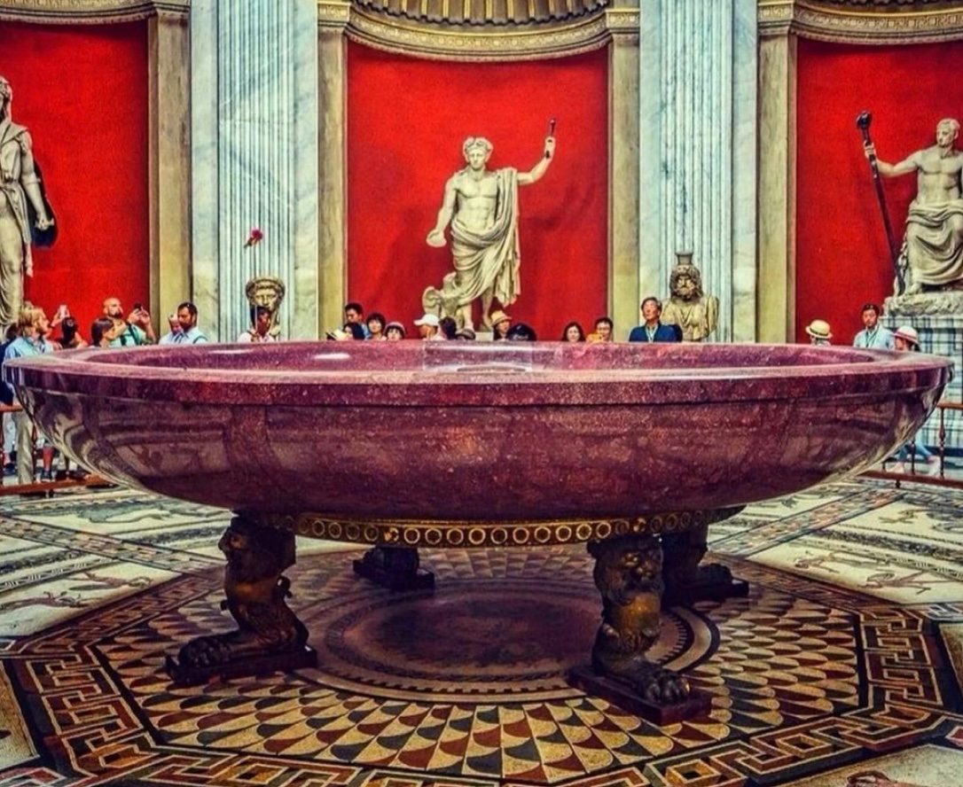 historyinmemes's tweet image. This is Emperor Nero&apos;s 2,000-year-old bathtub. It&apos;s made of porphyry, an extremely rare Egyptian marble that if you were to acquire that much of it today, it would cost around $1 billion.