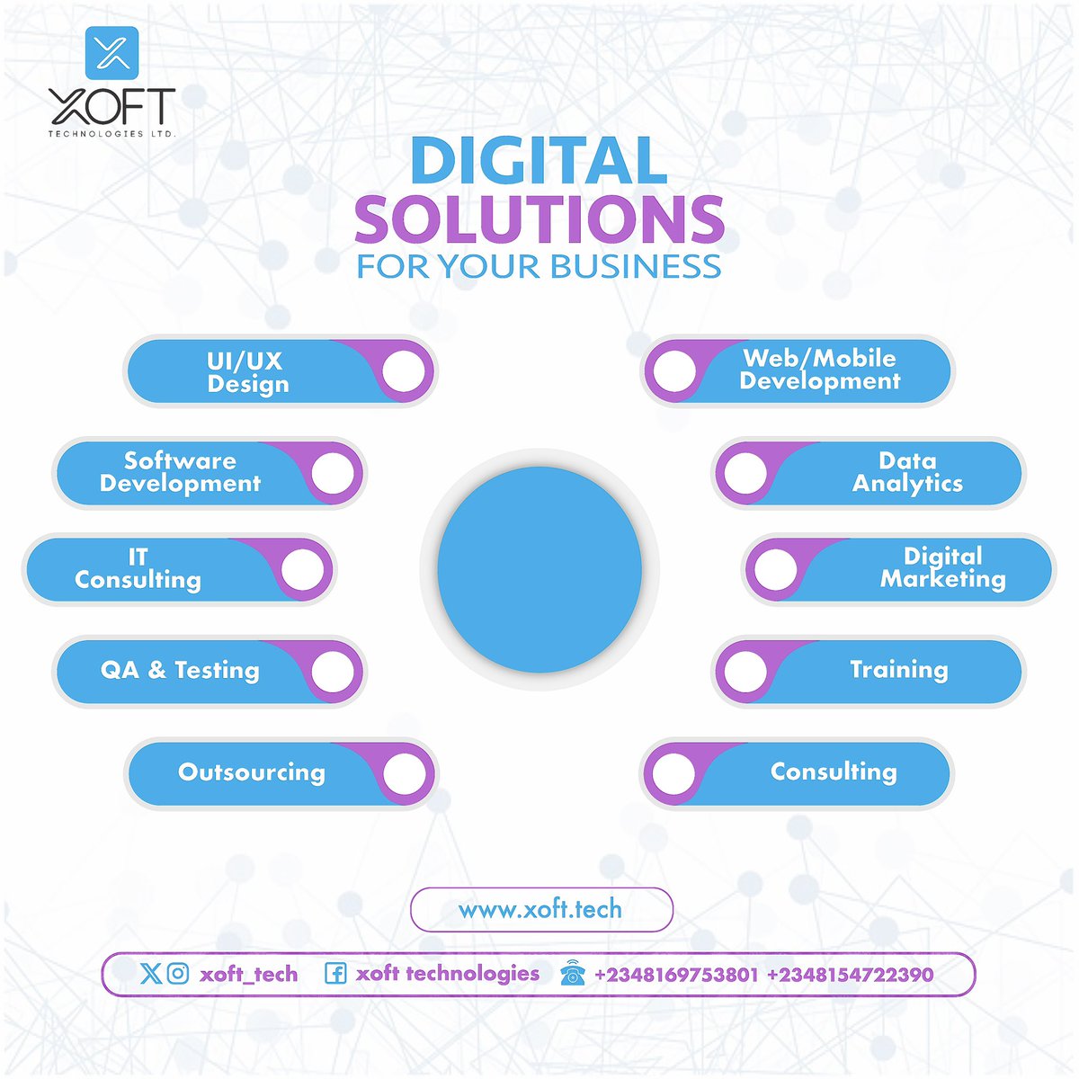 xoft_tech's tweet photo. Providing comprehensive and customized solutions in the realm of Enterprise software development, web/mobile development, IT consulting, UX/UI design, Digital Marketing, QA &amp; testing, &amp; network implementation. With a relentless commitment to excellence &amp; a passion for innovation. https://t.co/5shl0jf7c7