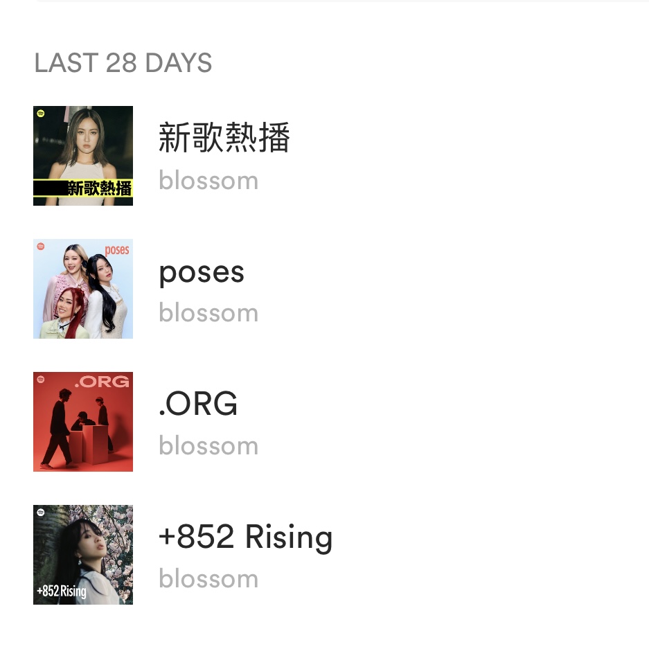 maychiwong's tweet image. first editorial cover feature!
not only was Blossom added to 4 (!!) spotify editorial playlists, i’m also the current face of +852 Rising 🤩
thank you for the support @spotify! stay tuned for a very exciting announcement later this week...