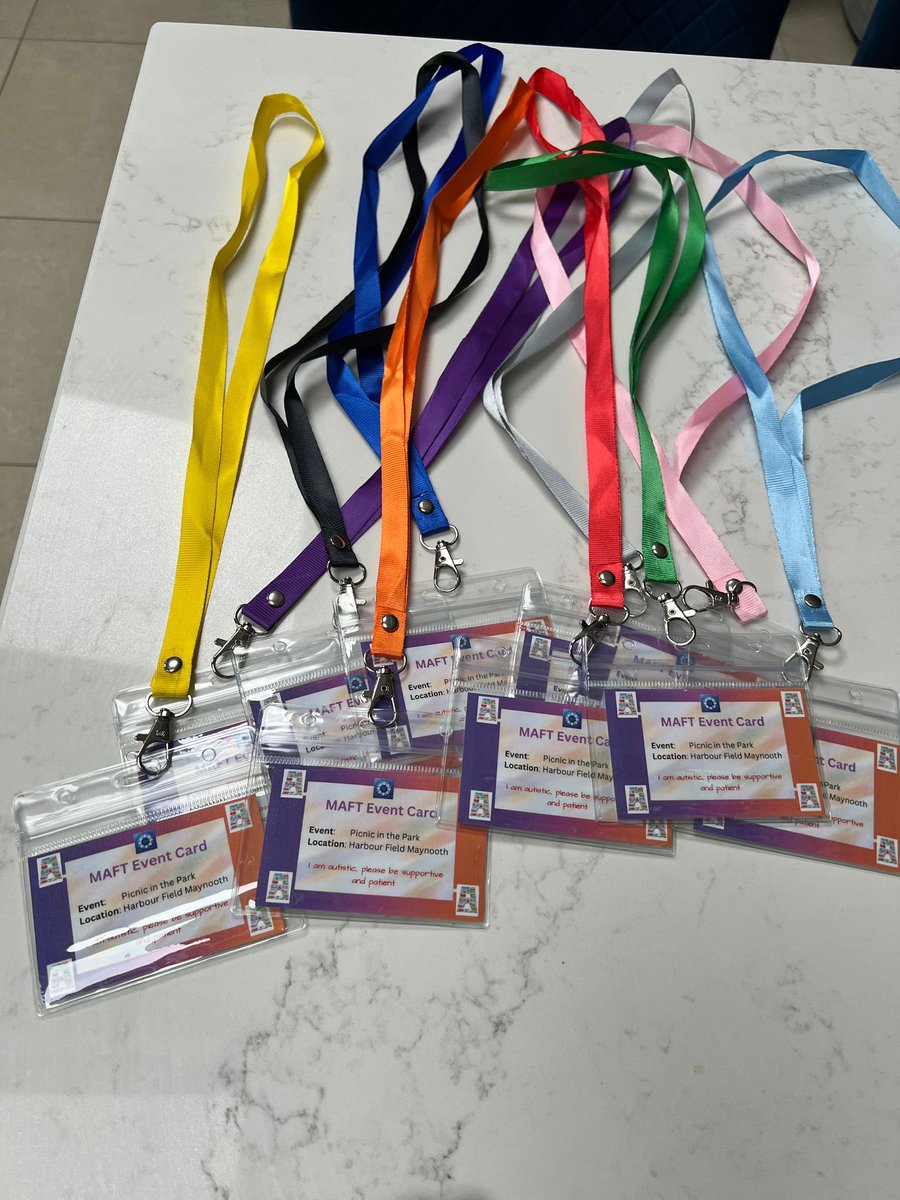 maynoothaft's tweet photo. MAFT committee is assisting MCC to make this year’s Picnic in the Park accessible for autistic people. If you find queuing at events/vendor stands difficult, please email autismfriendlytownmaynooth@gmail.com to arrange a MAFT Event Card for the autistic person and one caregiver. https://t.co/PyH2lKEyGv