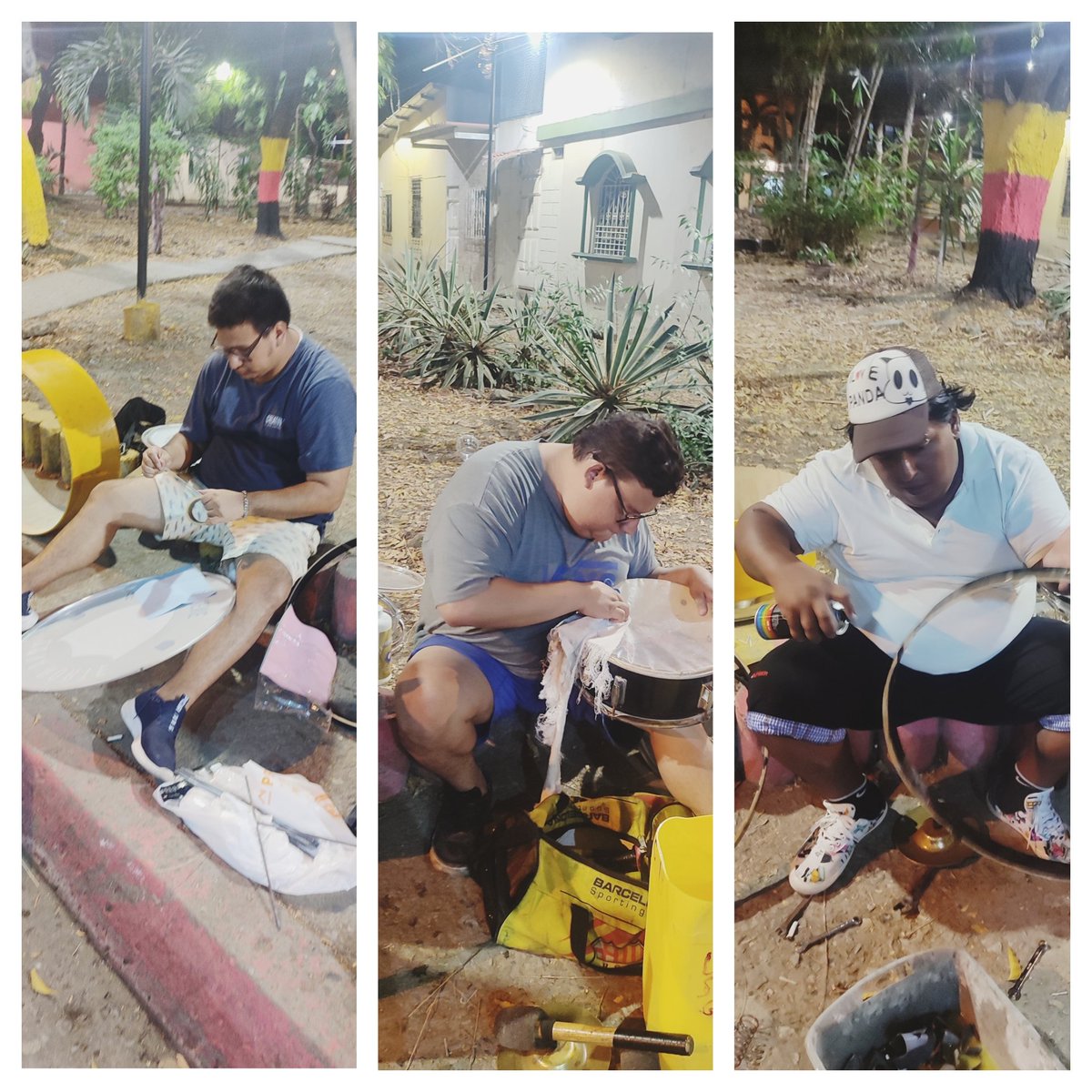 zona15norte's tweet photo. Con la paralización de #LigaPro por #CopaAmerica ayer se empezó el mantenimiento preventivo y correctivo a los instrumentos de la primera barra murguera en el país, la próxima semana continuamos con los arreglos.
#Zona15Norte #LBDM #MurgaPorteña https://t.co/Qnb3mNwQpS