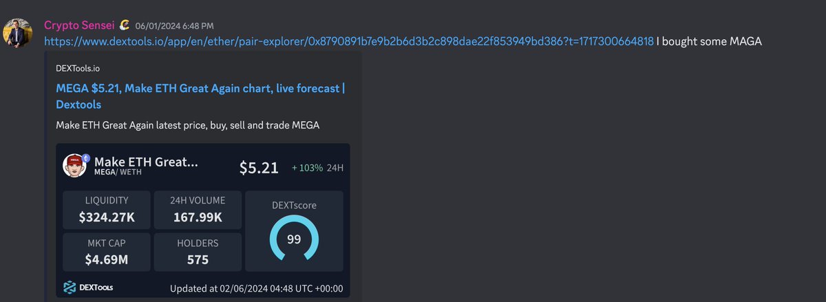 Crypt0Senseii's tweet image. Posted 8 days ago in @cryptonairz . Easy 20k made this week. Thank you @LadyTraderRa for the info! Legend! 

@cryptonairz  has the hottest seed rounds and some of the best actionable information in the crypto space. @bigaarcade seed round coming this week! If you missed BIGA on…