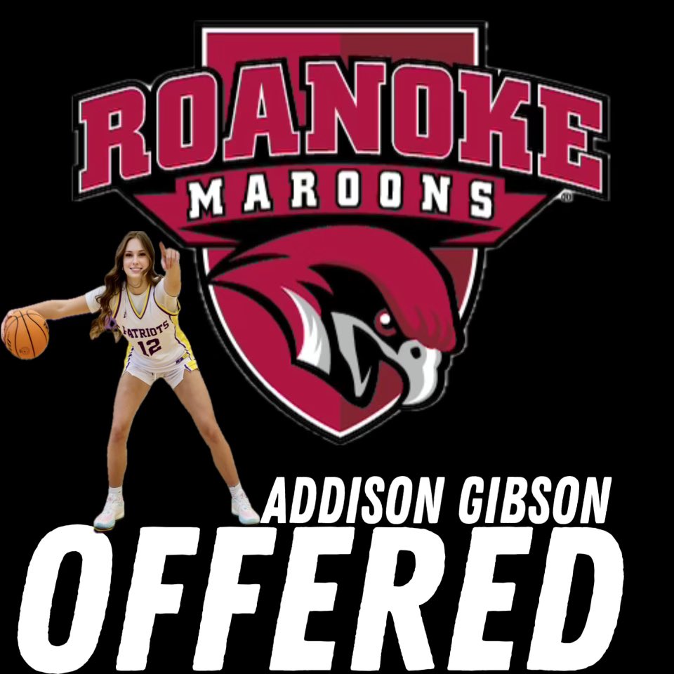 I am so blessed to have received an offer from <a href="/RoanokeWBB/">Roanoke College Women’s Basketball</a> ! Thank you Coach Flaherty and Coach Cole for believing in me and giving me this amazing opportunity! <a href="/Phgirlsbball21/">Patrick Henry High School girls basketball</a> <a href="/Teamkma24/">Team KMA</a> <a href="/coachkent02/">#alwaysinthegym</a> <a href="/theainsleyG/">Ainsley Gibson</a>