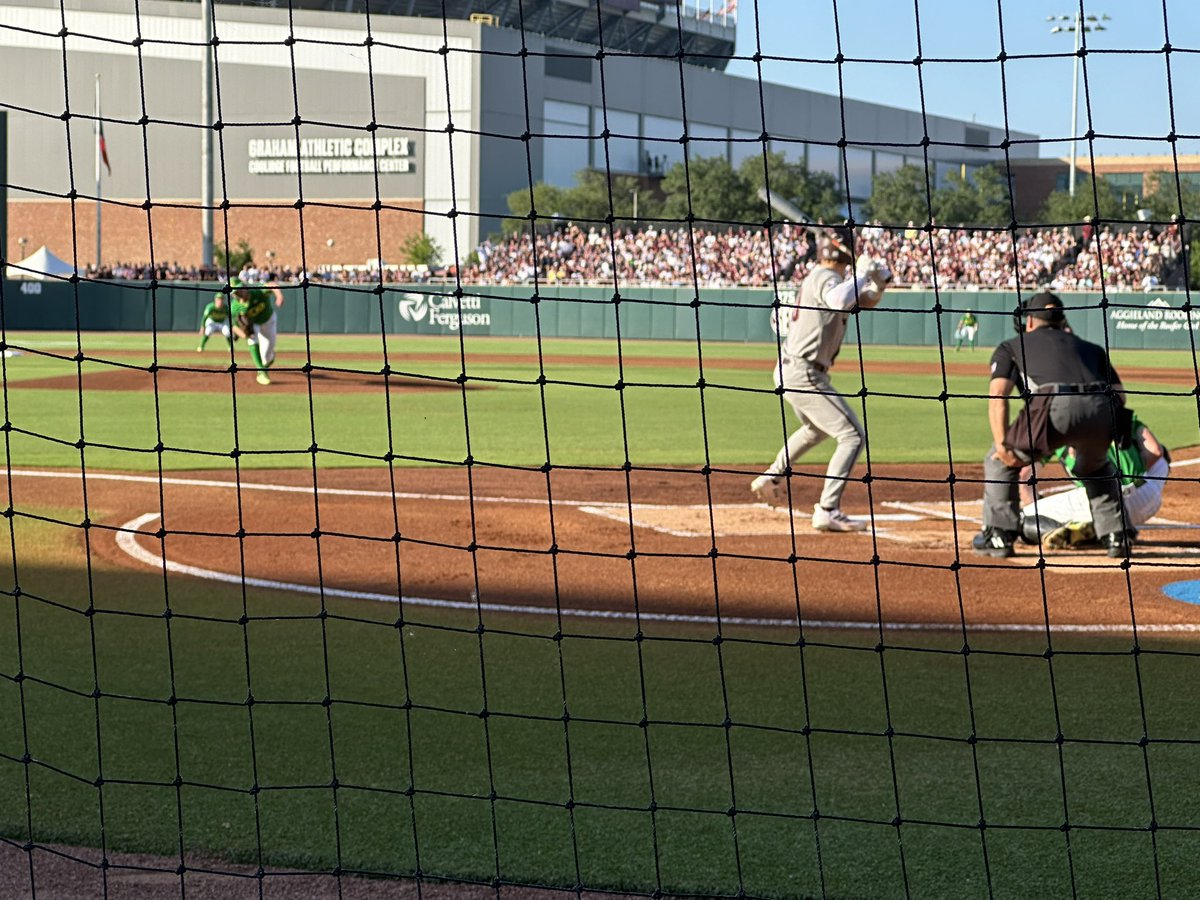 aggieprezemeri's tweet photo. #FirstAtBat #SecondPitch #FirstHit Appel leads off for @aggiebaseball vs. oregon Game 2! #BTHOducks #Whoop https://t.co/lRASqGOcIZ