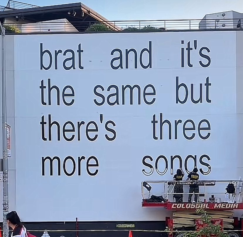 brat and it's the same but there's three more songs…”