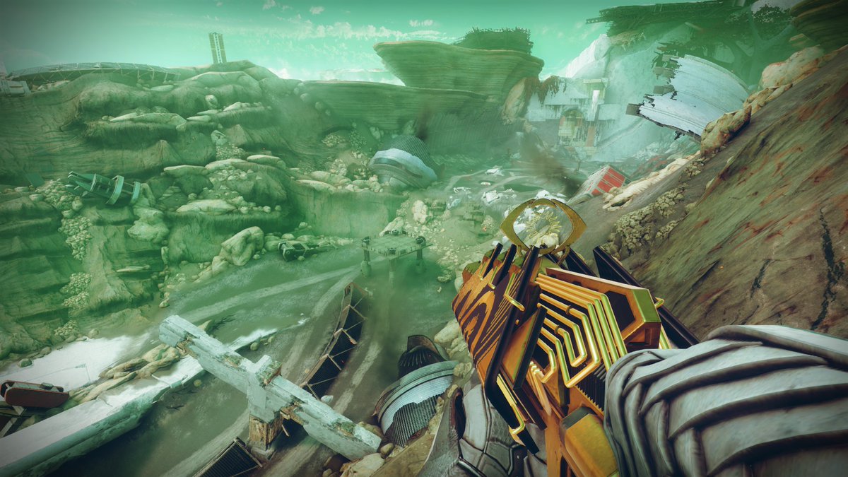 dammooo's tweet photo. random new platform in Exodus Trash strike starting area, thats disabled for now, fuck all in the cave https://t.co/WvdMaQ3I1Y