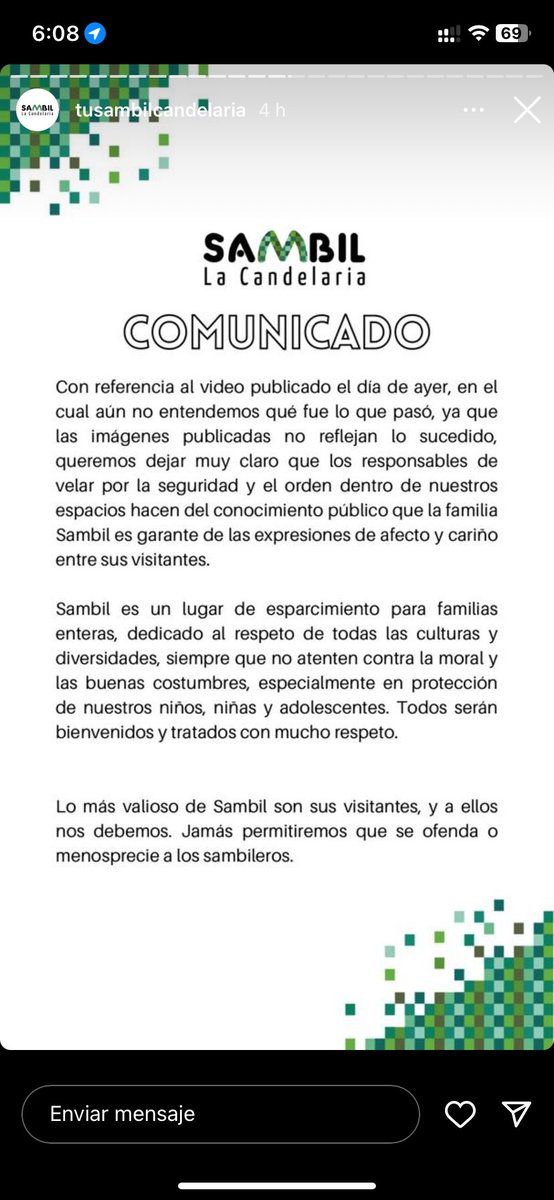 Este es el comunicado que asumió <a href="/tusambil/">SAMBIL® Venezuela</a> la candelaria, no se que fue peor, la discriminación de las personas de seguridad o el comunicado de una gerencia muy mediocre  será que la <a href="/Defensoria_Vzla/">Defensor del Pueblo</a> lo dejaran asumir alguna acción?, espero que el fiscal lo autorice