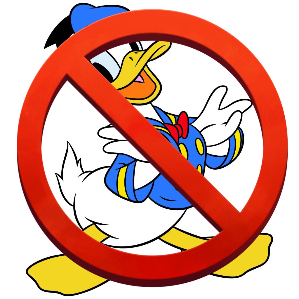 donald duck red bow tie