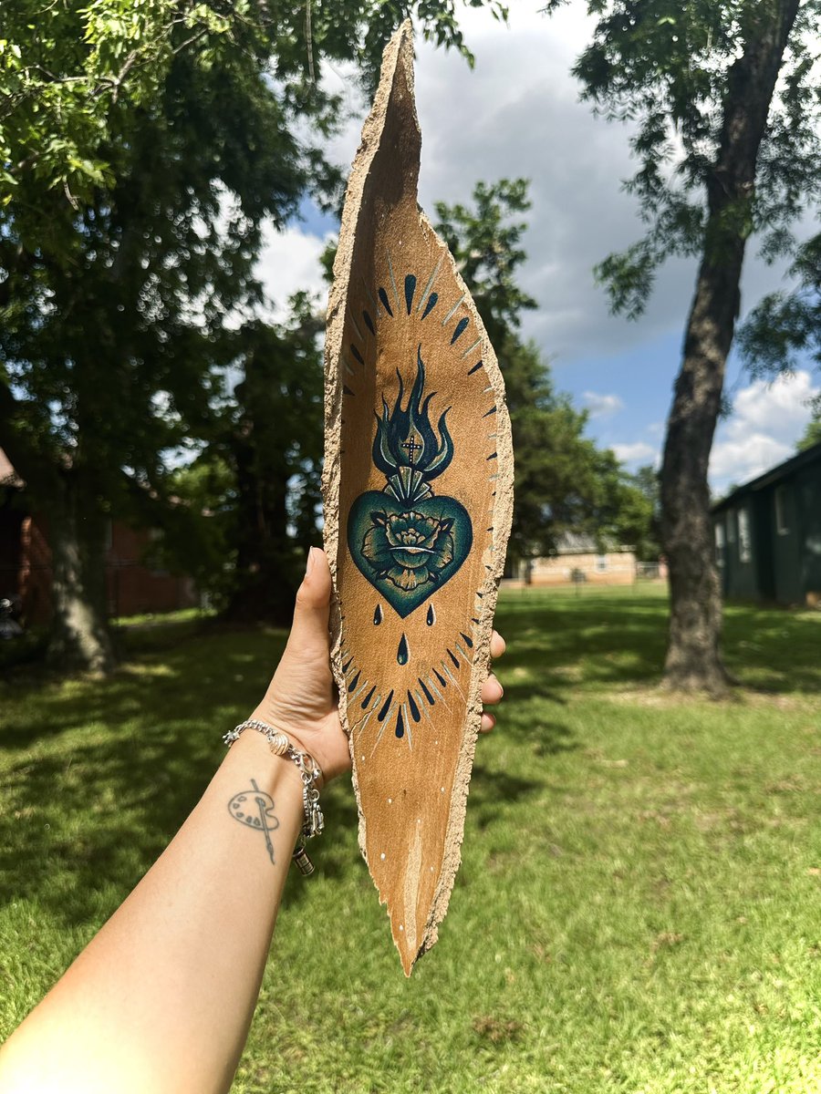 chechee__'s tweet image. Newest painting for wood debri