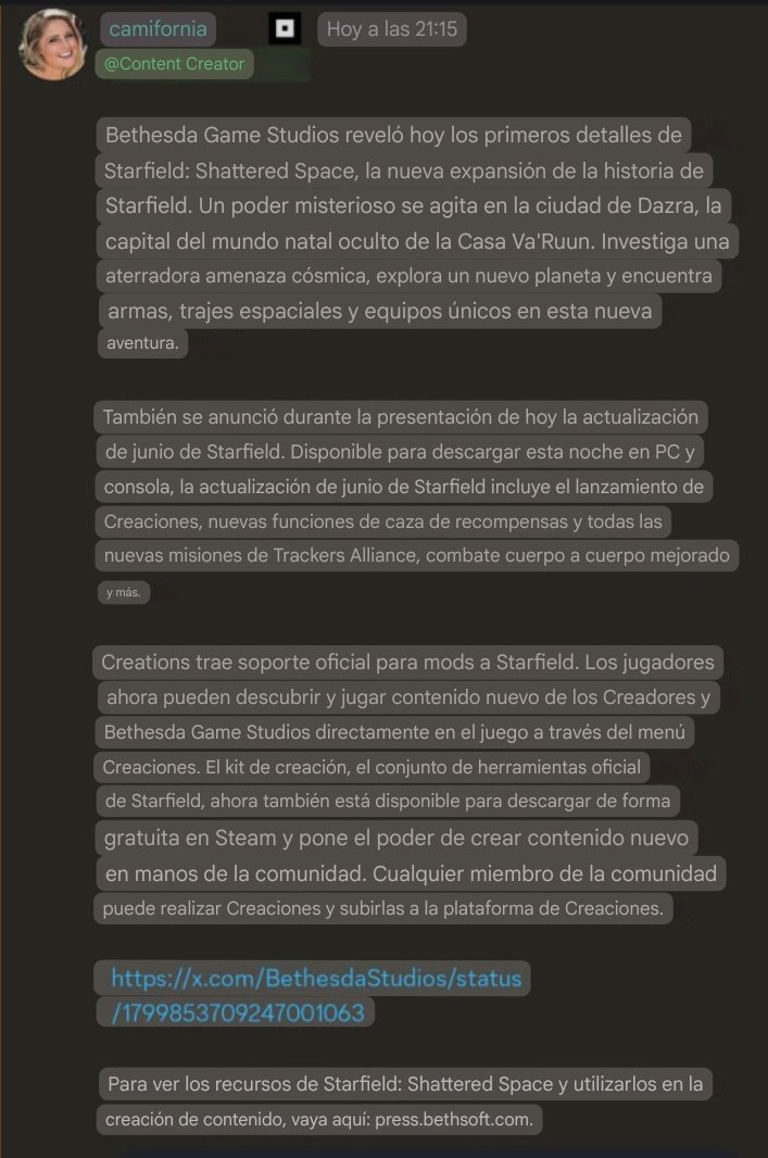 joe_tashune's tweet photo. 🥊💥También tendremos mejoras en el combate cuerpo a cuerpo en #starfield esta noche. De Bethesda Discord. 🌃🛡️ #Bethesda #MejorasDeCombate #Discordml #GamerNight" https://t.co/o0lQnNpWqv
