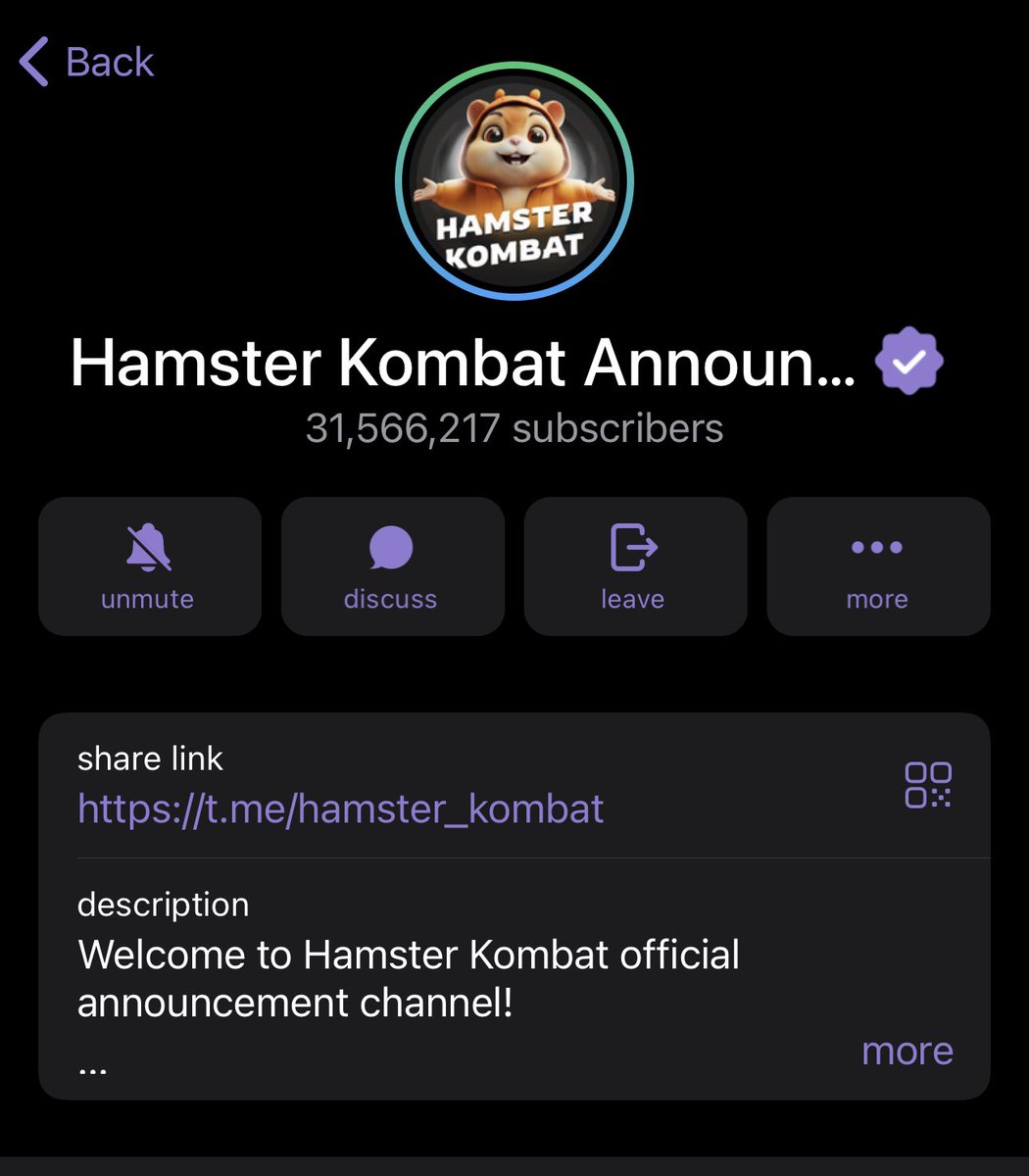 31 million followers on Telegram 🥹

You guuuuuys, we are so honored!

We are the biggest Telegram group ever. And it’s all because of you! 🐹

All for one, and one for all! Together, we are Power, the Hamster Family 🫶🏽

Important note: please always stay vigilant and only trust