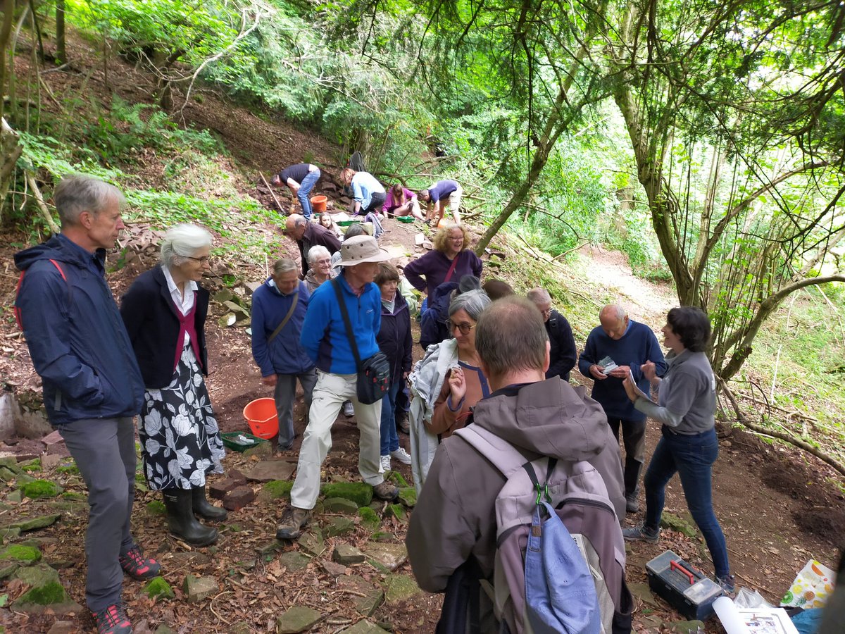 The last of our tours of the Buckholt today. Lots to see and talk about. Thank you to all who came to visit us. #NationalVolunteersWeek #churchillarchaeology #buckholtbryngaer #amgueddfacymru #hlf #archaeology #monmouthshire