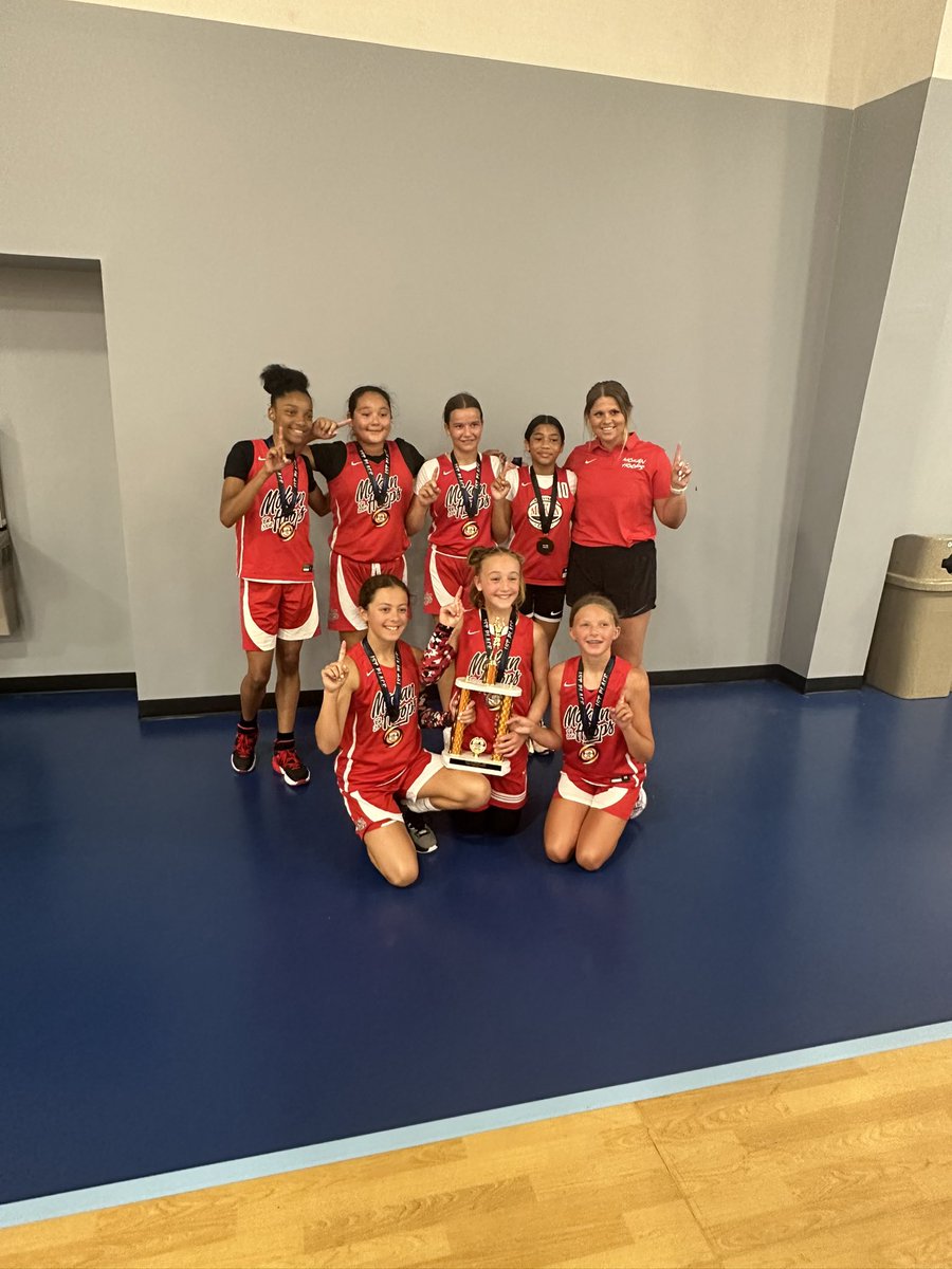 kmed229's tweet photo. Fun weekend of basketball for this group. Ended it up today with some medals &amp; a trophy. Great job @MokanGirls https://t.co/6O5XVnMLR5