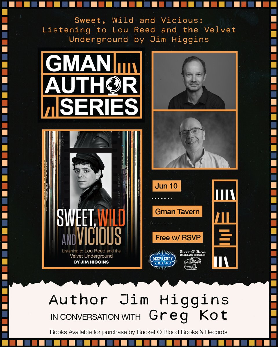 Chicagoland friends: I'm speaking about my new Lou Reed book with the incomparable <a href="/gregkot/">Greg Kot</a> on Monday evening June 10 at the fabulous <a href="/GmanTavern/">Gman Tavern</a>. A free event, but Gman would like you to R.S.V.P. Books on sale at the gig. To register: bit.ly/SWV_0610