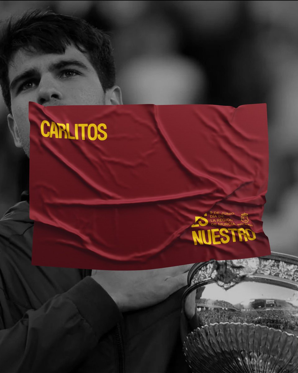 F33GRUPO's tweet photo. @carlosalcaraz es nuestro
y @rolandgarros también

9 de junio
Día de la Región de Murcia

@regiondemurcia https://t.co/Wq0XTLkRA7