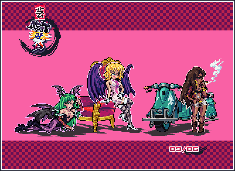 krillmaster6971's tweet image. Weekly Pixels #7:
~ Lovely Ladies
#morrigan #darkstalkers #capcom #stussy #onepiece #egghead #michikomilandro #michikoandhatchin #anime #manga #pixelart