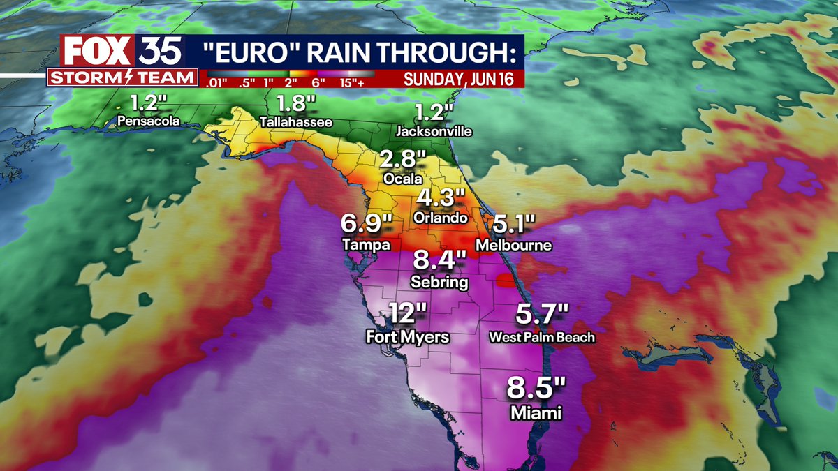 iancassette_wx's tweet photo. Beneficial rain is coming this week thanks to the arrival of tropical moisture. Most models keep the heaviest rain totals across South FL. Dry soil should be able to handle the storms early in the week, but some localized flooding is possible. https://t.co/sLXDSeYuIf