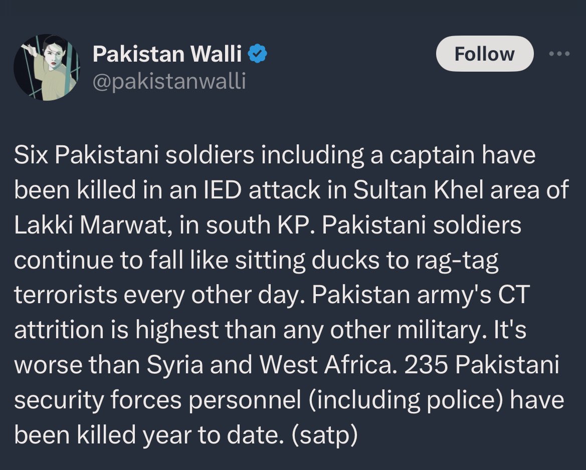 🚨 After launching a video from 1971 with the help of RAW, these PTI accounts are now furthering RAW’s agenda by quoting a propaganda Indian site to demotivate Pak LEAs. 

Satp means South Asian Terrorism Portal. It’s an Indian website, operated by RAW. 

satp.org