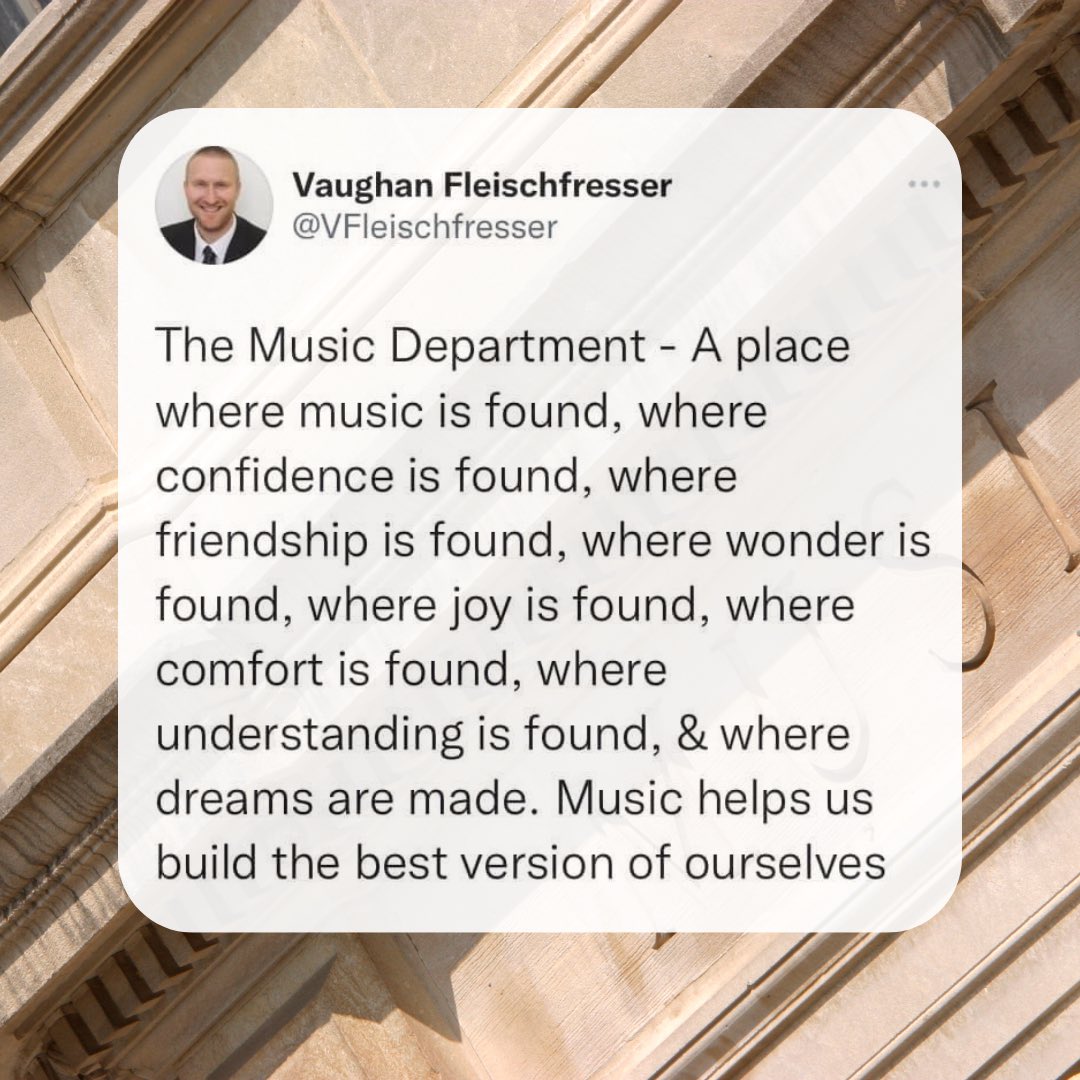 VFleischfresser's tweet photo. Music helps us build the best version of ourselves. https://t.co/gpSAAvfocj