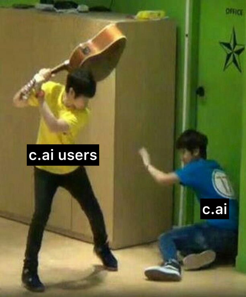 yubeljin's tweet photo. whenever character ai is down: https://t.co/LeY7SRbUTY