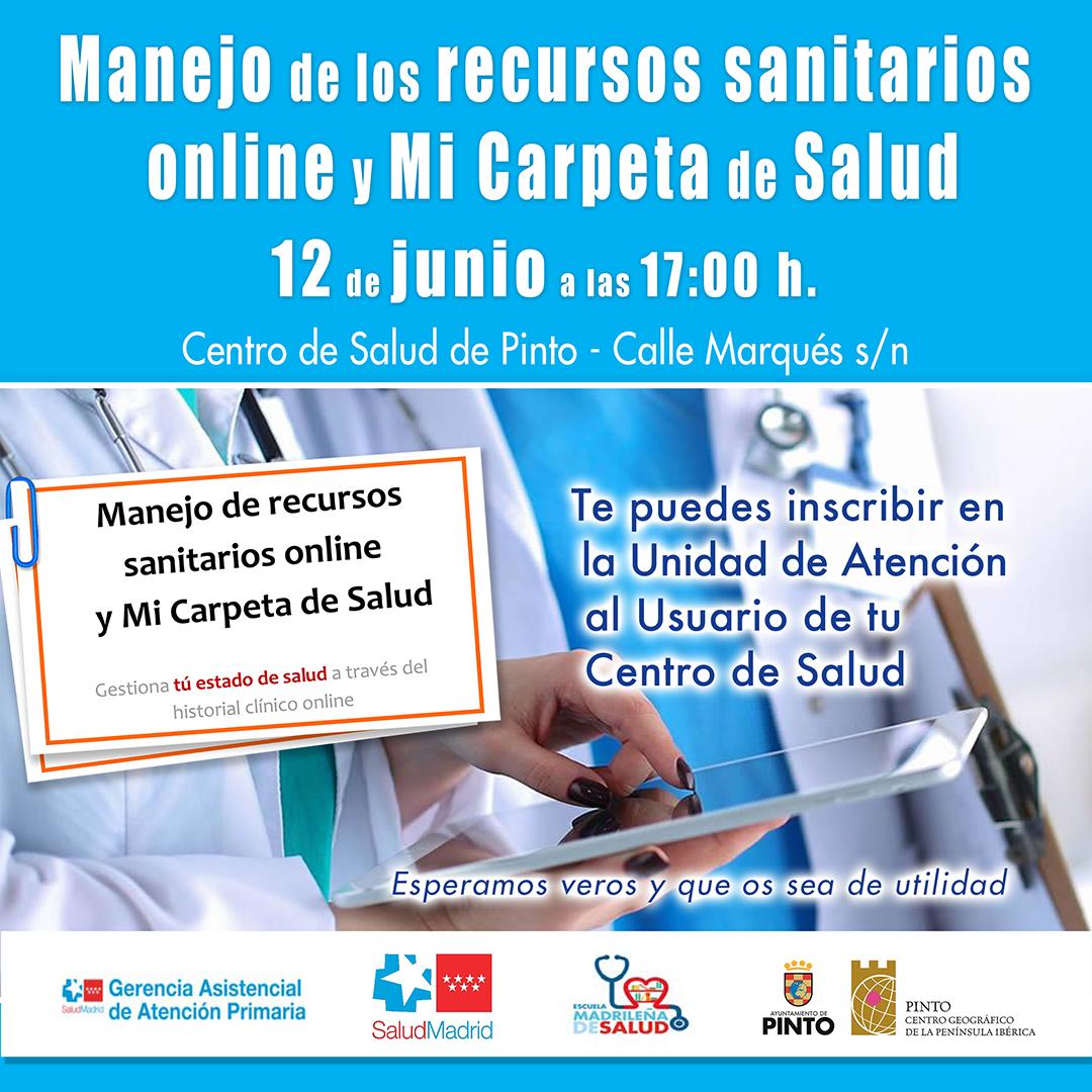 💻 Manejo de recursos sanitarios online y Mi Carpeta de Salud

📅 12 de junio
⏰ 17:00
📍 Centro de Salud de Pinto

Inscríbete en la Unidad de Atención al Usuario de tu Centro de Salud

#SaludOnline #MiCarpetaDeSalud #Pinto