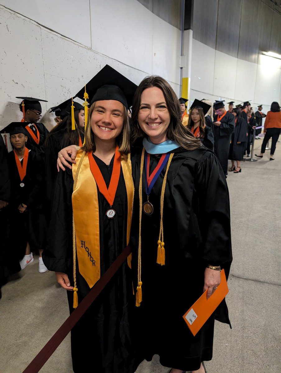 Graduation day with Advisor <a href="/DuchessThompson/">Megan Thompson</a> and President <a href="/Jules_Davis22/">@JulesDavis22</a>!
