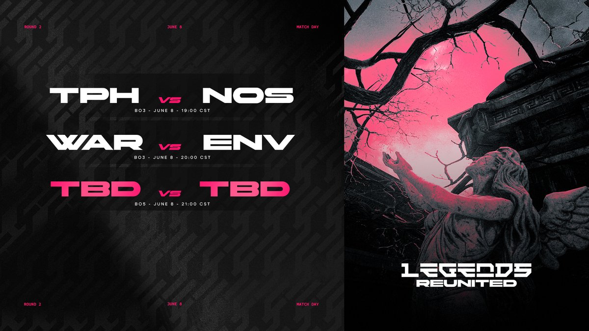 TeeGamingOrg's tweet image. LEGENDS REUNITED                
Gears 5  
GAME DAY

📅Domingo 9 Junio
⏰19:00 hora Mex
📺Transmisión: 
twitch.tv/teegamingorg

Enfrentamientos semifinal:
🕖@CasaDePapelGG vs @NostalgiaGnesis 
19:00 Hrs
🕗#Warrios vs @_EnvyNation 
20:00 Hrs
GRAN FINAL
🕘 Bo5
21:00 Hrs
Talento🎙️…