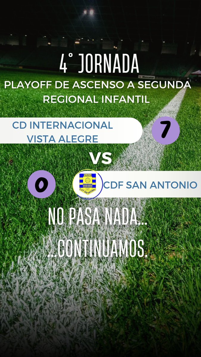 CDF_SANANTONIO's tweet photo. Derrota de nuestro Infantil A en la 4° jornada del playoff de ascenso a 2° división regional.
Vamos a por nuestro último partido del año a disfrutarlo en casa por todo lo alto. Animo chicos https://t.co/qkJK0gxkTF