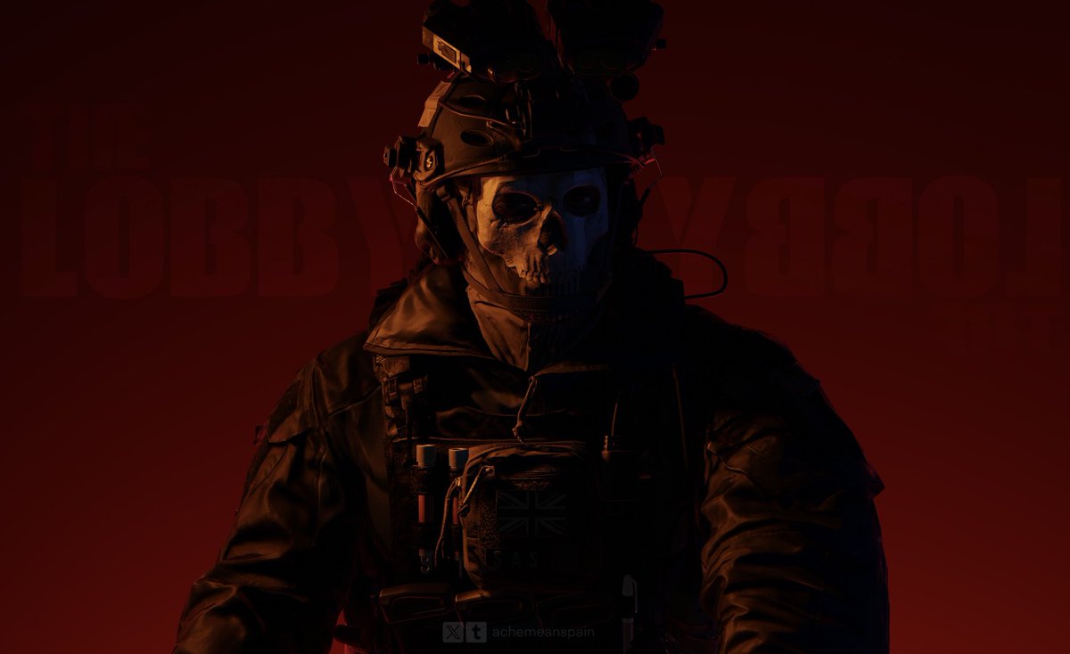achemeanspain's tweet photo. am i a 3d artist now? unlikely

just remade screenshot from the lobby trailer for fun (i have no idea how to use blender)
#CallOfDuty #SimonGhostRiley #SimonRiley https://t.co/GTimSB9zcK