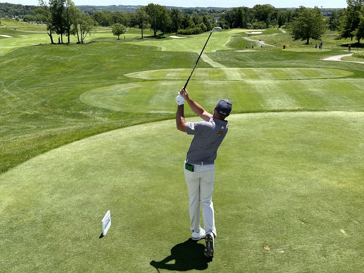 On No. 1, his 10th hole, it’s ⁦<a href="/MCrowleyGolf/">I am Your Golf Pro</a>⁩ in the final round of the ⁦<a href="/amfamchamp/">AmFam Championship</a>⁩.