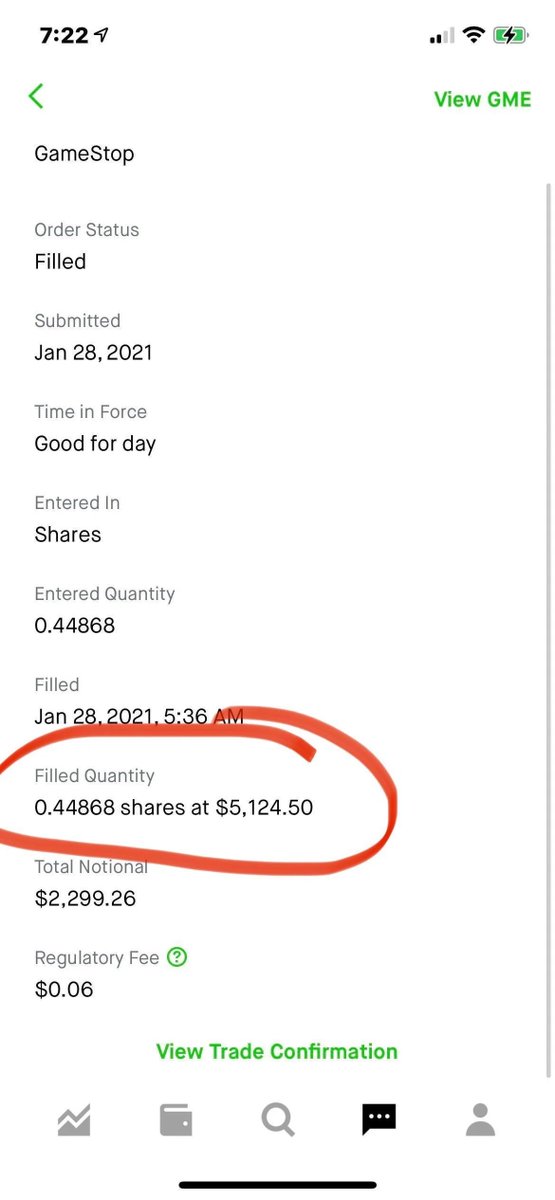 peruvian_bull's tweet photo. "but $GME didn't break the stock market"

fractional shares were getting filled at $5K in the 30s before the buy button shut off https://t.co/7Rf5uOk4QY