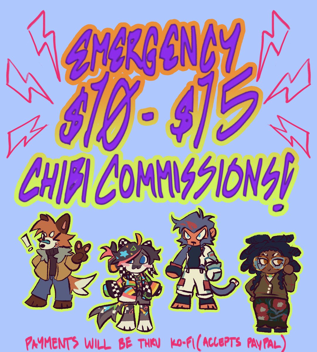 🚨 HELLAOO !!! Im gonna b taking some emergency cmms ! more info below vv
#commissionsopen